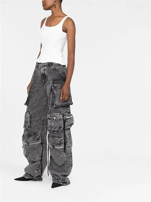 Pantalón Cargo Wide Leg