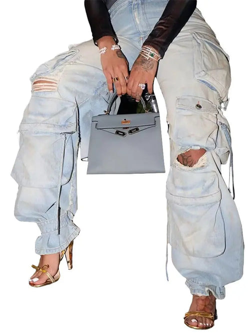 Pantalón Cargo Wide Leg