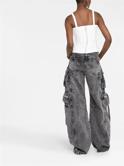 Pantalón Cargo Wide Leg